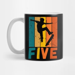 5th Birthday Kids Skater Skateboard Boy Mug